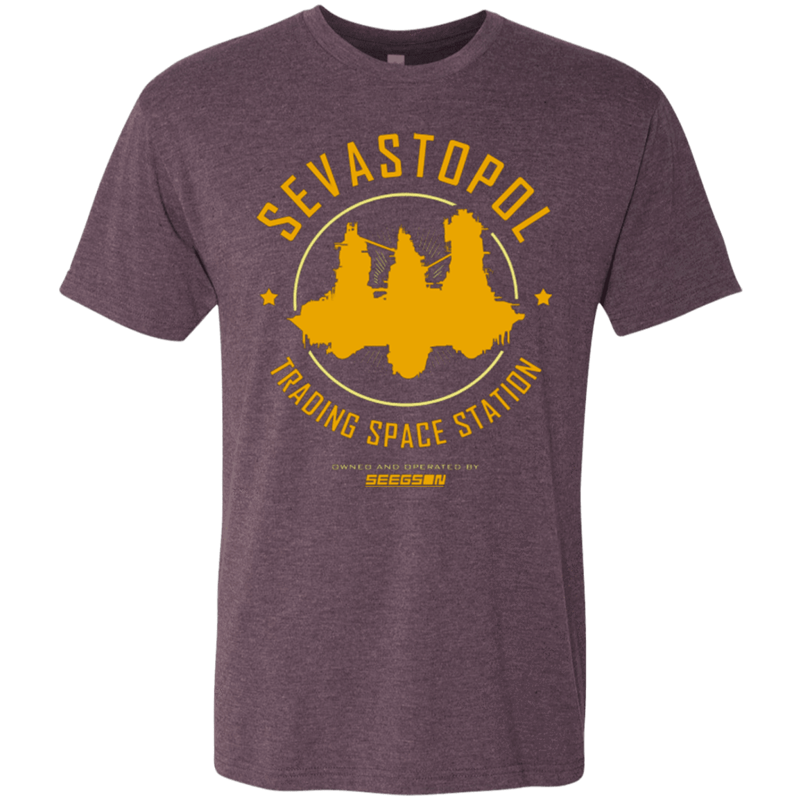 T-Shirts Vintage Purple / Small Sevastopol Station Men's Triblend T-Shirt