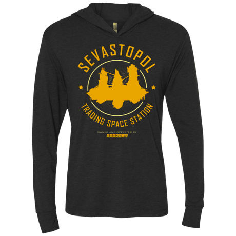 T-Shirts Vintage Black / X-Small Sevastopol Station Triblend Long Sleeve Hoodie Tee