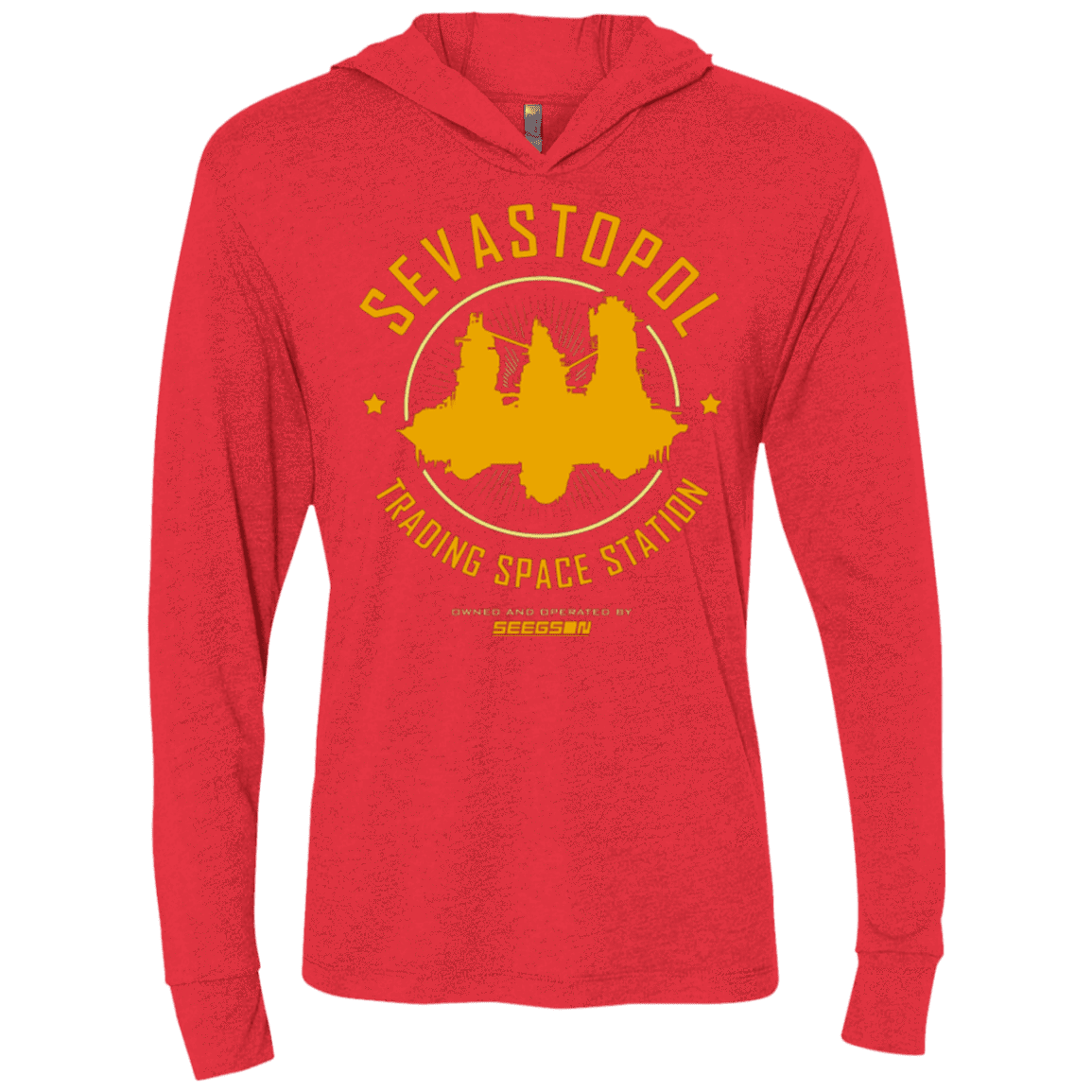 T-Shirts Vintage Red / X-Small Sevastopol Station Triblend Long Sleeve Hoodie Tee