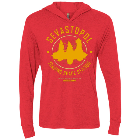 T-Shirts Vintage Red / X-Small Sevastopol Station Triblend Long Sleeve Hoodie Tee