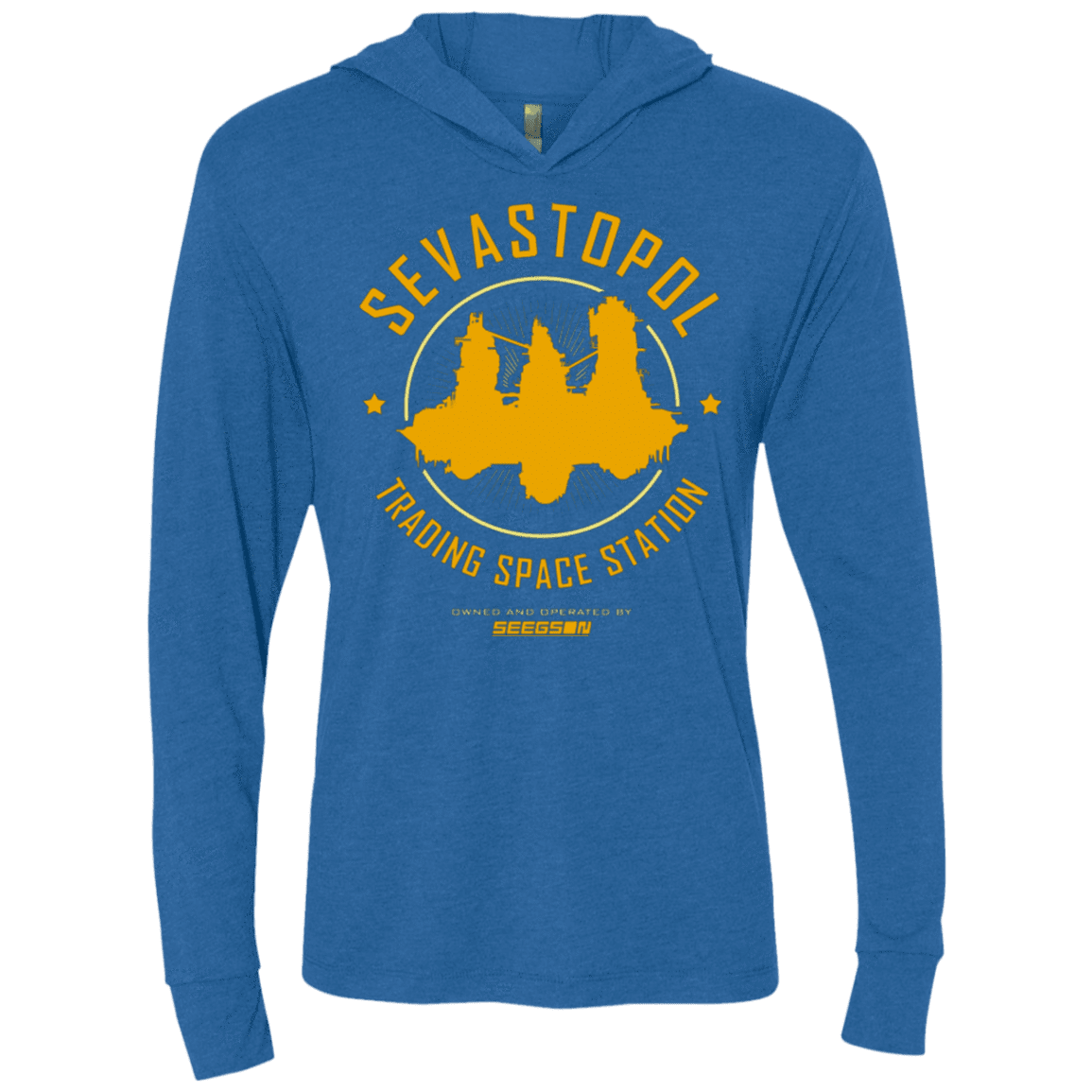 T-Shirts Vintage Royal / X-Small Sevastopol Station Triblend Long Sleeve Hoodie Tee