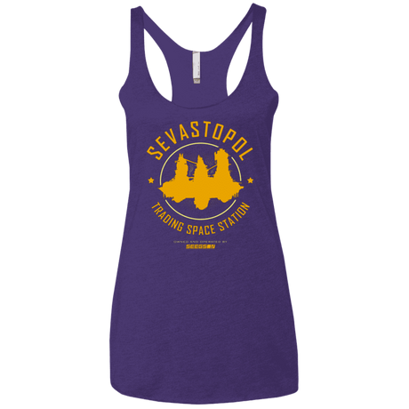 T-Shirts Purple / X-Small Sevastopol Station Women's Triblend Racerback Tank