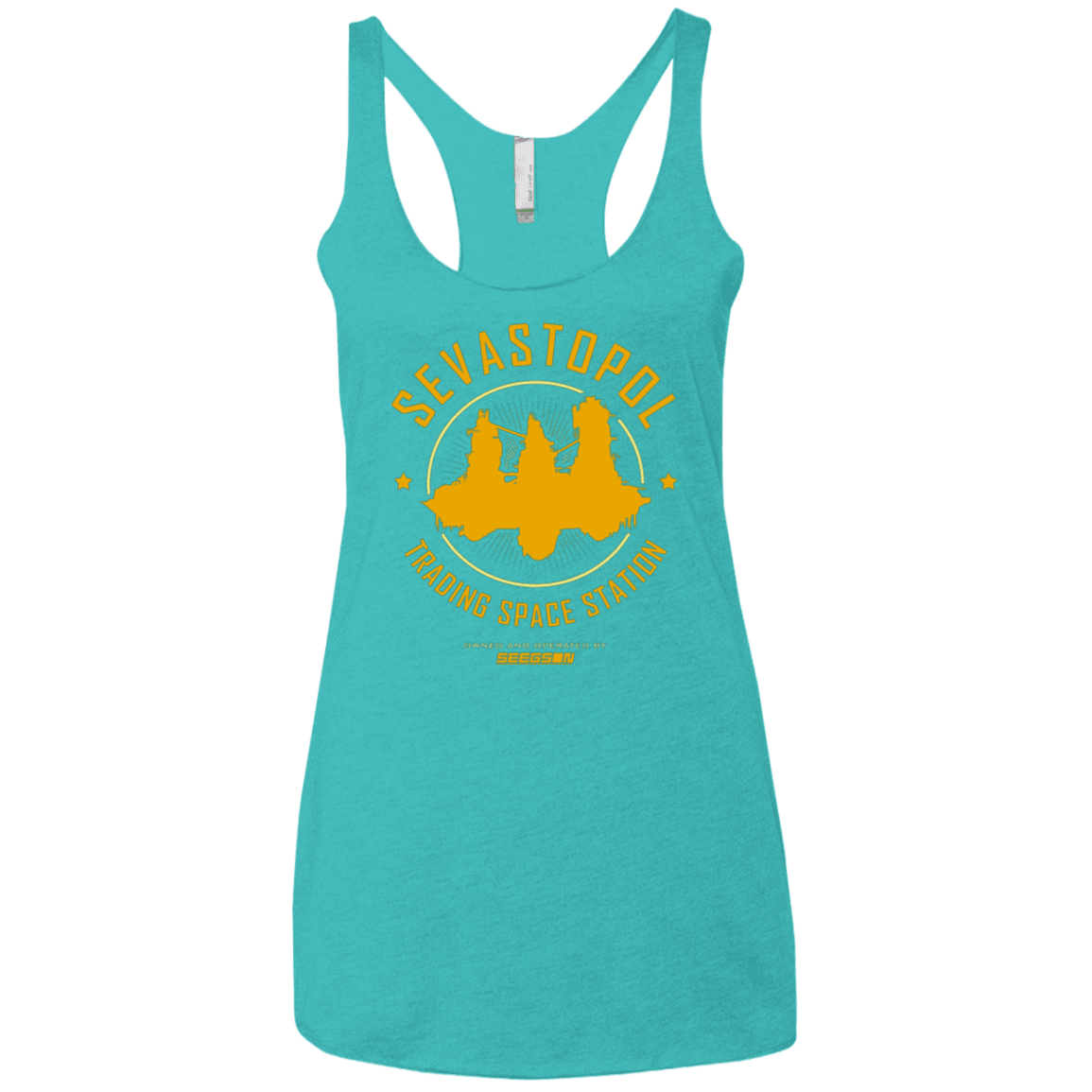 T-Shirts Tahiti Blue / X-Small Sevastopol Station Women's Triblend Racerback Tank