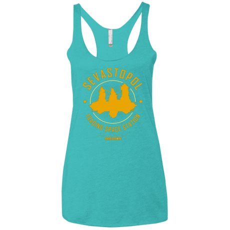T-Shirts Tahiti Blue / X-Small Sevastopol Station Women's Triblend Racerback Tank