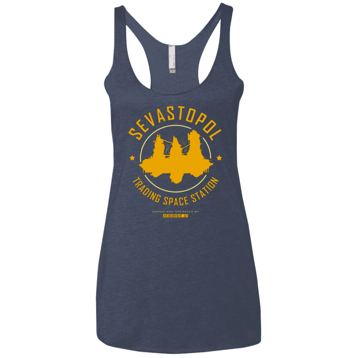 T-Shirts Vintage Navy / X-Small Sevastopol Station Women's Triblend Racerback Tank