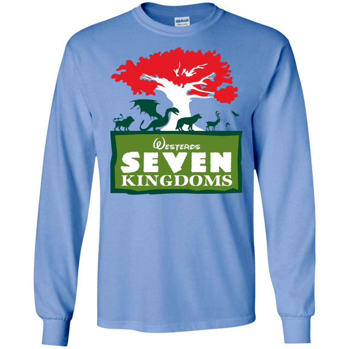 T-Shirts Carolina Blue / S Seven Kingdoms Men's Long Sleeve T-Shirt