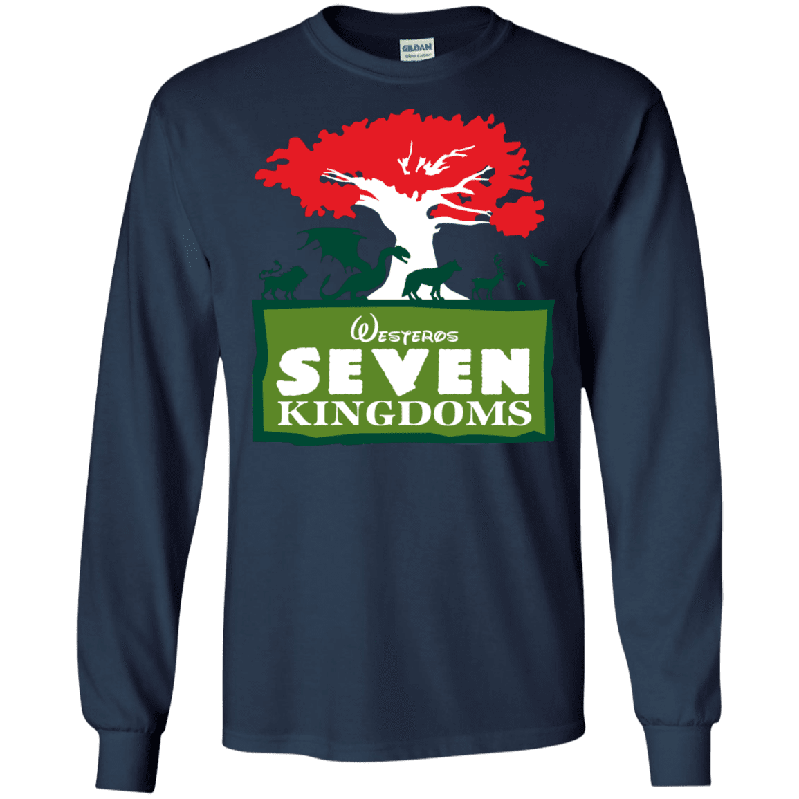 T-Shirts Navy / S Seven Kingdoms Men's Long Sleeve T-Shirt