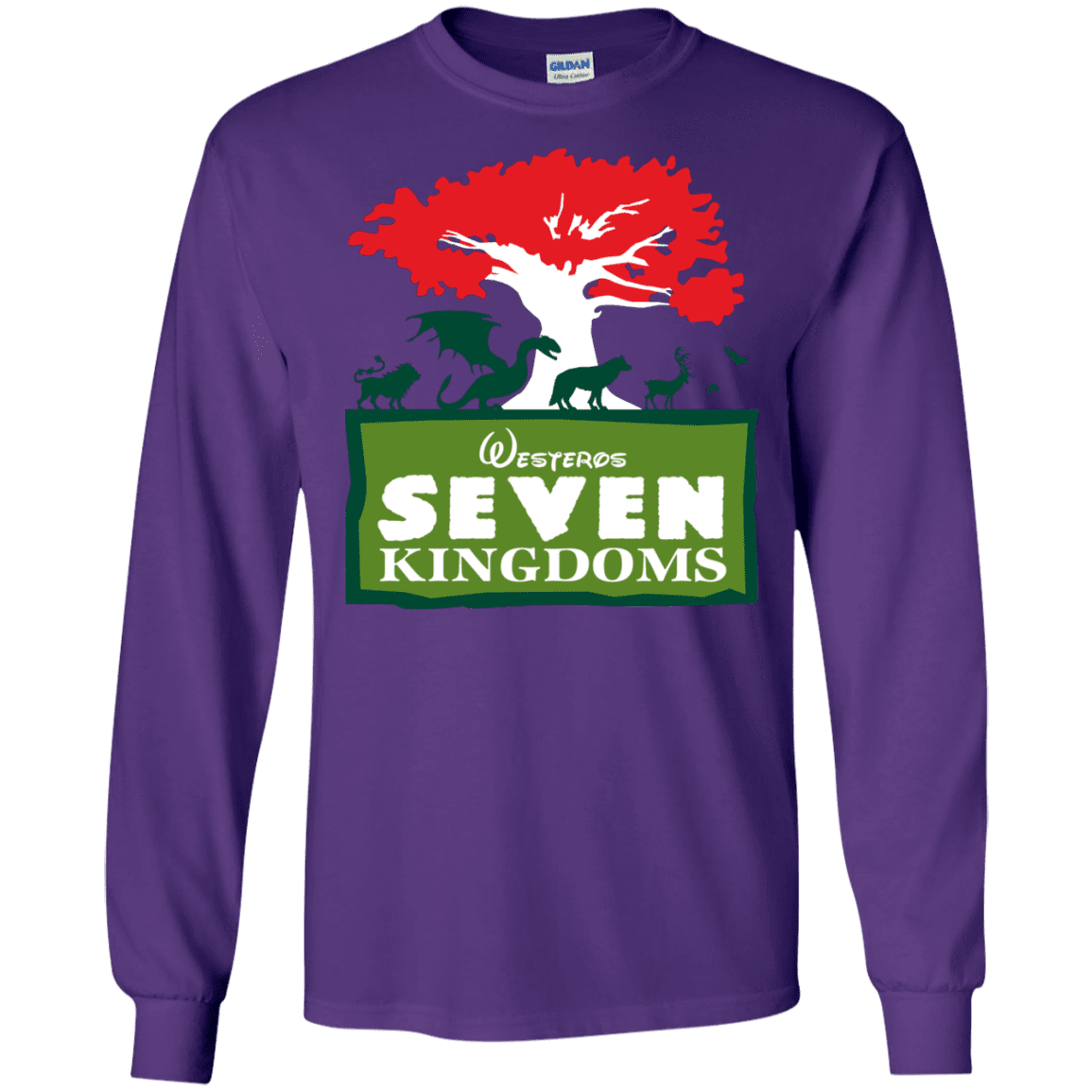 T-Shirts Purple / S Seven Kingdoms Men's Long Sleeve T-Shirt