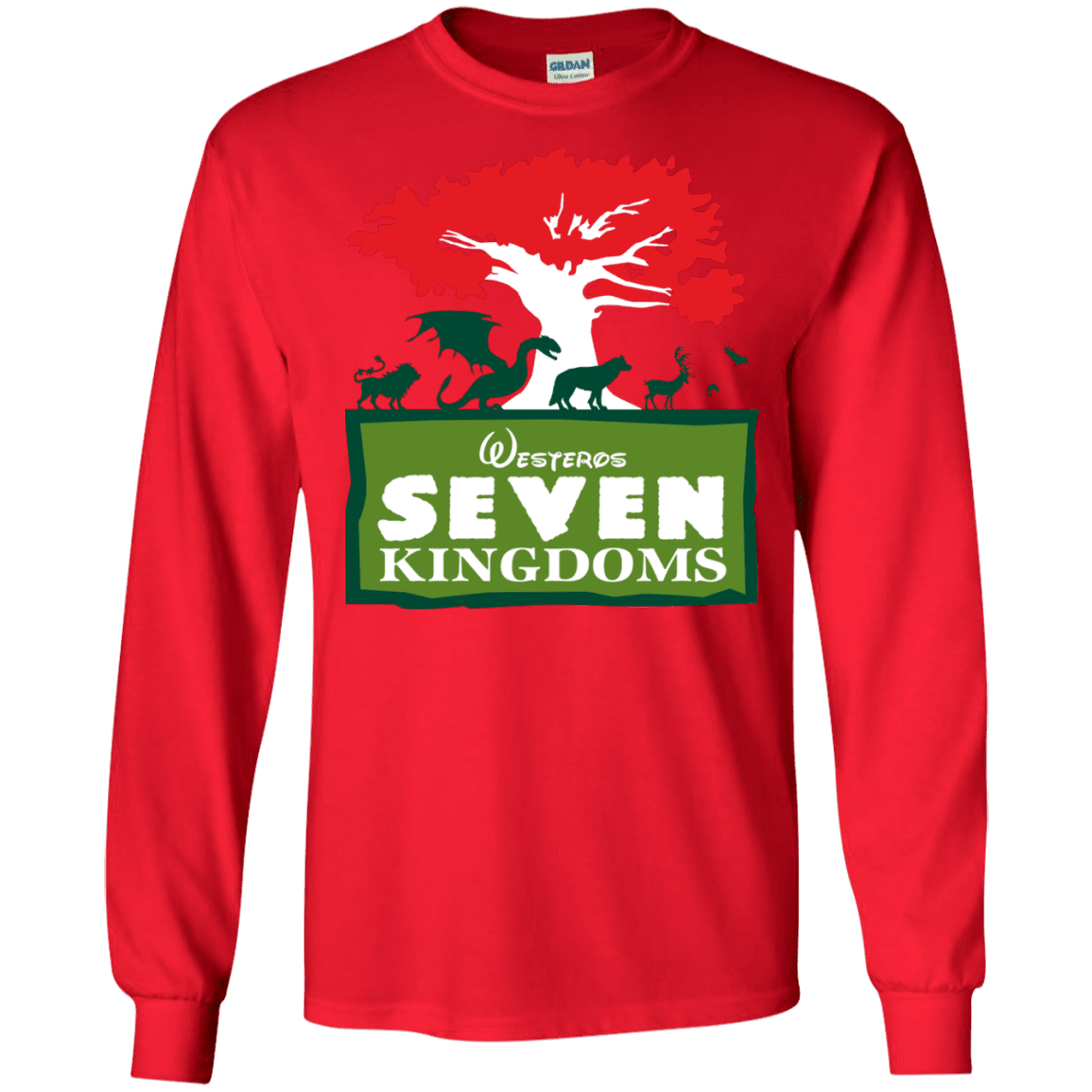 T-Shirts Red / S Seven Kingdoms Men's Long Sleeve T-Shirt