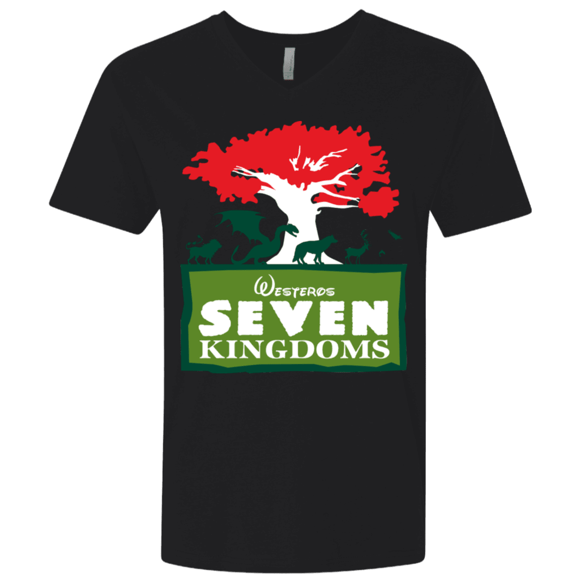 T-Shirts Black / X-Small Seven Kingdoms Men's Premium V-Neck