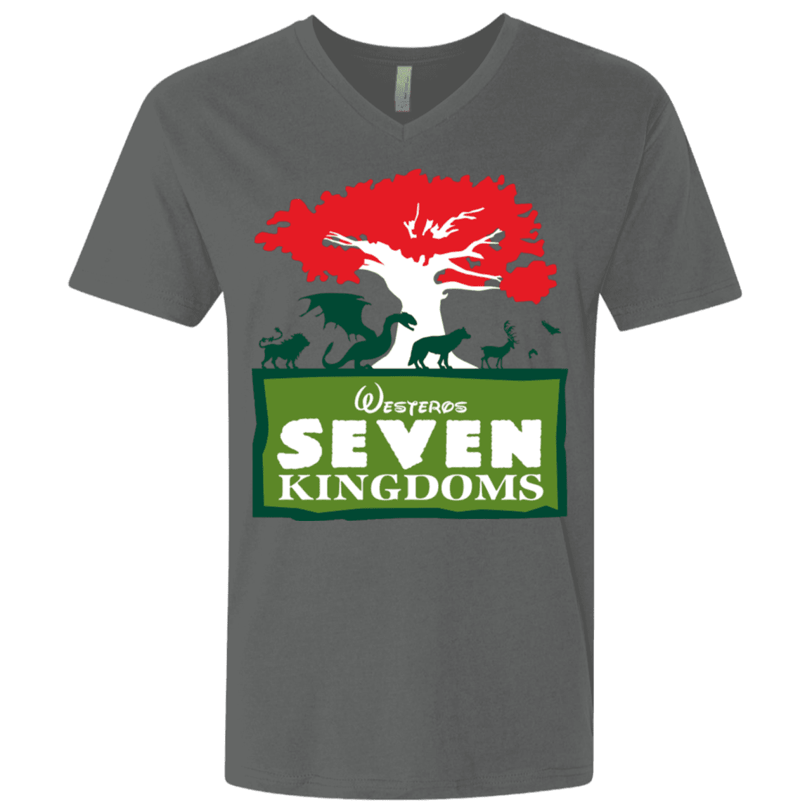 T-Shirts Heavy Metal / X-Small Seven Kingdoms Men's Premium V-Neck