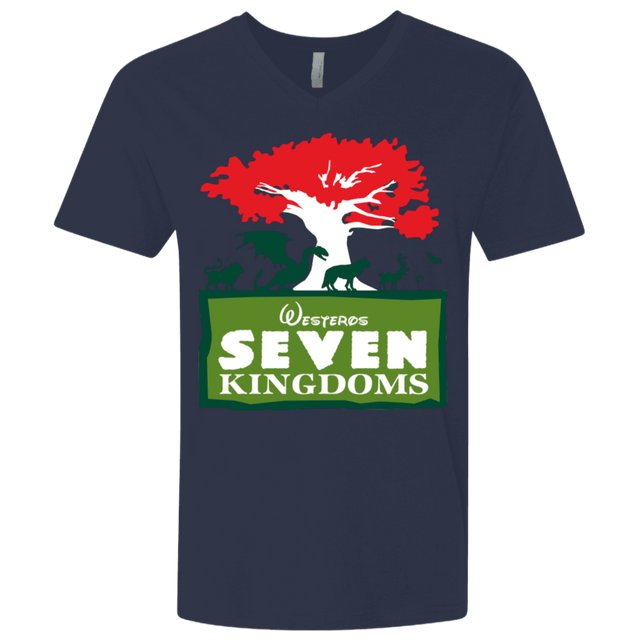 T-Shirts Midnight Navy / X-Small Seven Kingdoms Men's Premium V-Neck