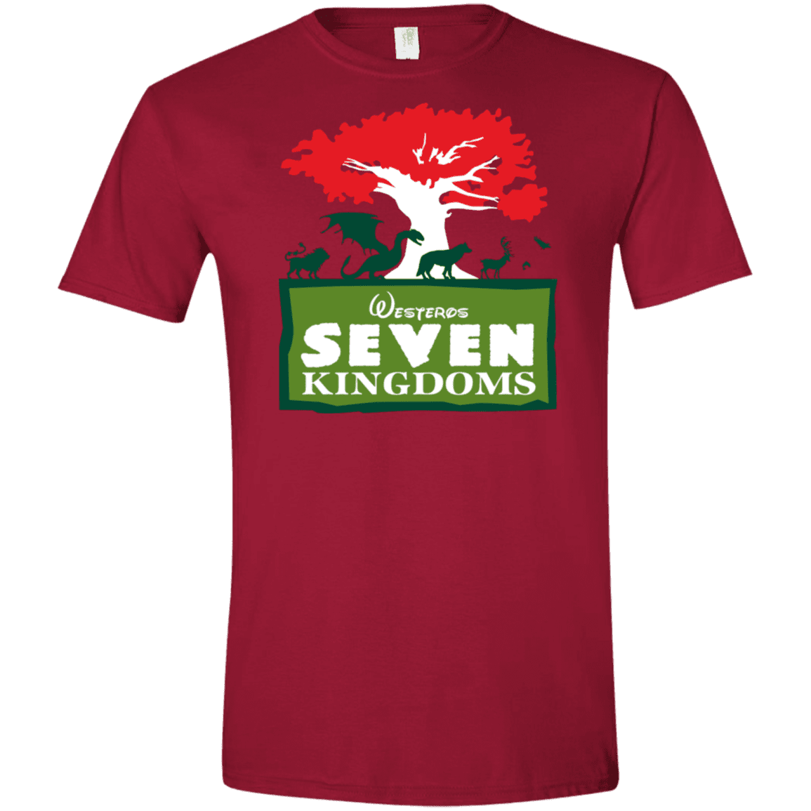 T-Shirts Cardinal Red / S Seven Kingdoms Men's Semi-Fitted Softstyle
