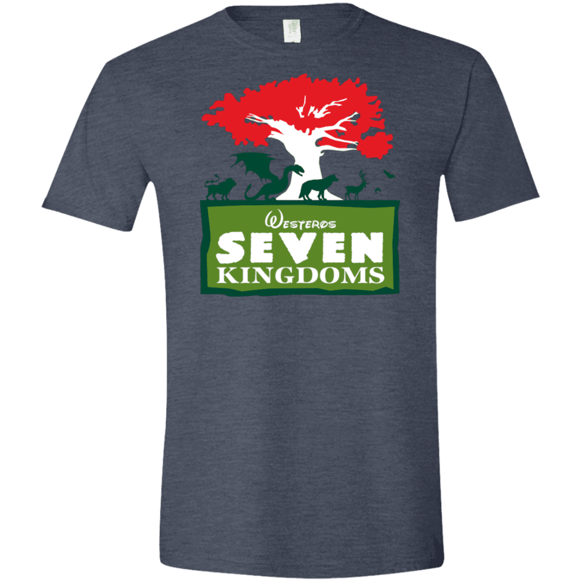 T-Shirts Heather Navy / S Seven Kingdoms Men's Semi-Fitted Softstyle