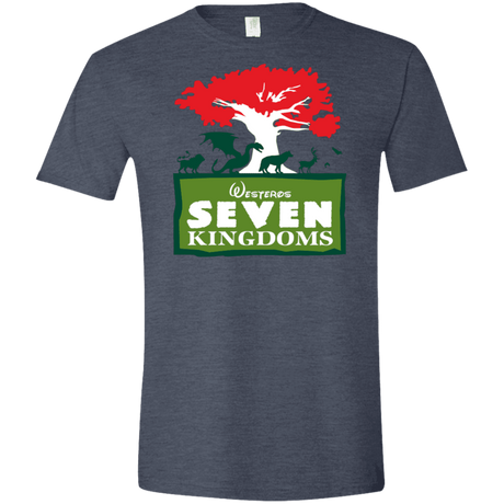 T-Shirts Heather Navy / S Seven Kingdoms Men's Semi-Fitted Softstyle