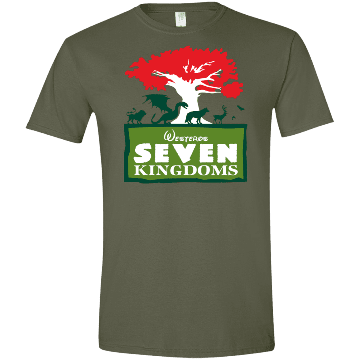 T-Shirts Military Green / S Seven Kingdoms Men's Semi-Fitted Softstyle