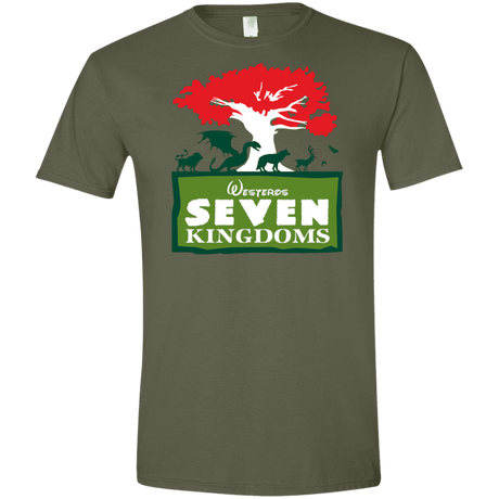 T-Shirts Military Green / S Seven Kingdoms Men's Semi-Fitted Softstyle