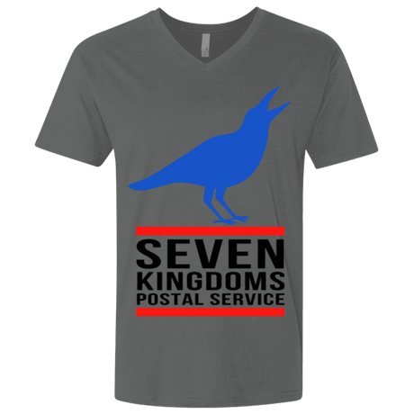 T-Shirts Heavy Metal / X-Small Seven kingdoms postal service Men's Premium V-Neck