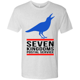 T-Shirts Heather White / Small Seven kingdoms postal service Men's Triblend T-Shirt