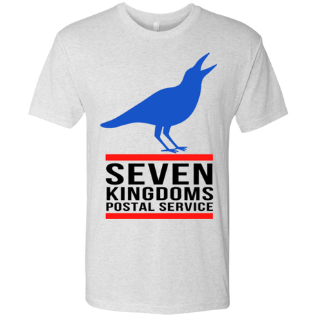 T-Shirts Heather White / Small Seven kingdoms postal service Men's Triblend T-Shirt