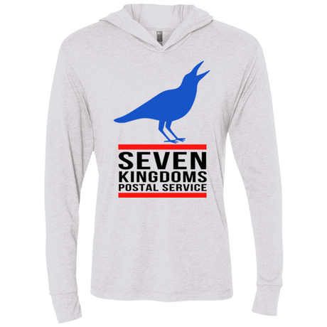 T-Shirts Heather White / X-Small Seven kingdoms postal service Triblend Long Sleeve Hoodie Tee