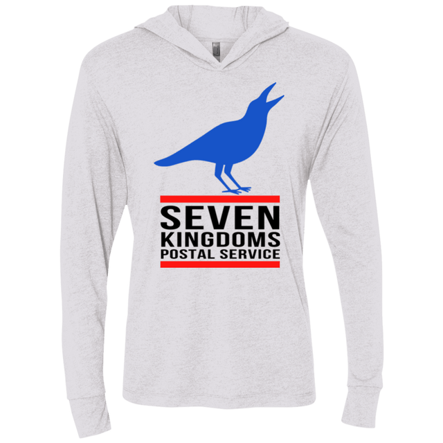 T-Shirts Heather White / X-Small Seven kingdoms postal service Triblend Long Sleeve Hoodie Tee