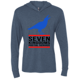T-Shirts Indigo / X-Small Seven kingdoms postal service Triblend Long Sleeve Hoodie Tee