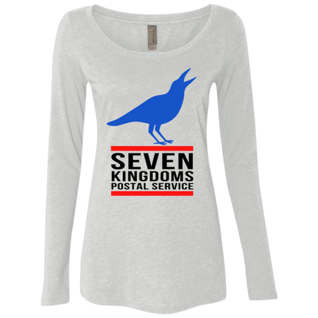 T-Shirts Heather White / Small Seven kingdoms postal service Women's Triblend Long Sleeve Shirt