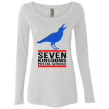 T-Shirts Heather White / Small Seven kingdoms postal service Women's Triblend Long Sleeve Shirt