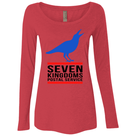 T-Shirts Vintage Red / Small Seven kingdoms postal service Women's Triblend Long Sleeve Shirt