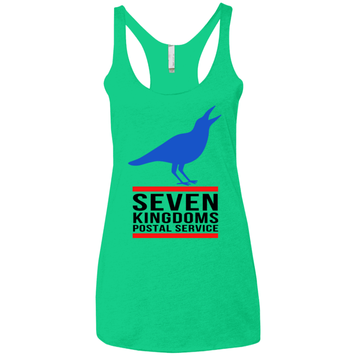 T-Shirts Envy / X-Small Seven kingdoms postal service Women's Triblend Racerback Tank