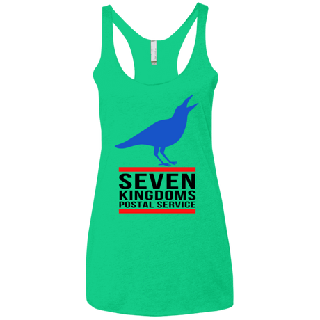 T-Shirts Envy / X-Small Seven kingdoms postal service Women's Triblend Racerback Tank