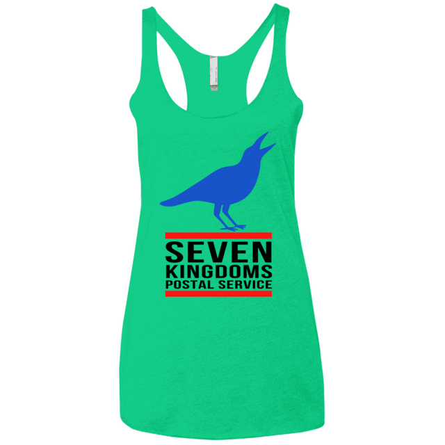 T-Shirts Envy / X-Small Seven kingdoms postal service Women's Triblend Racerback Tank