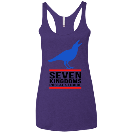 T-Shirts Purple / X-Small Seven kingdoms postal service Women's Triblend Racerback Tank