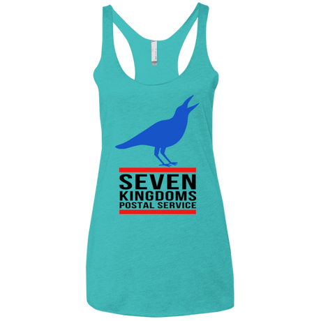 T-Shirts Tahiti Blue / X-Small Seven kingdoms postal service Women's Triblend Racerback Tank