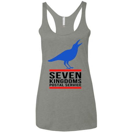 T-Shirts Venetian Grey / X-Small Seven kingdoms postal service Women's Triblend Racerback Tank