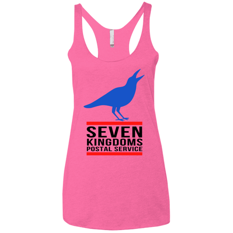 T-Shirts Vintage Pink / X-Small Seven kingdoms postal service Women's Triblend Racerback Tank