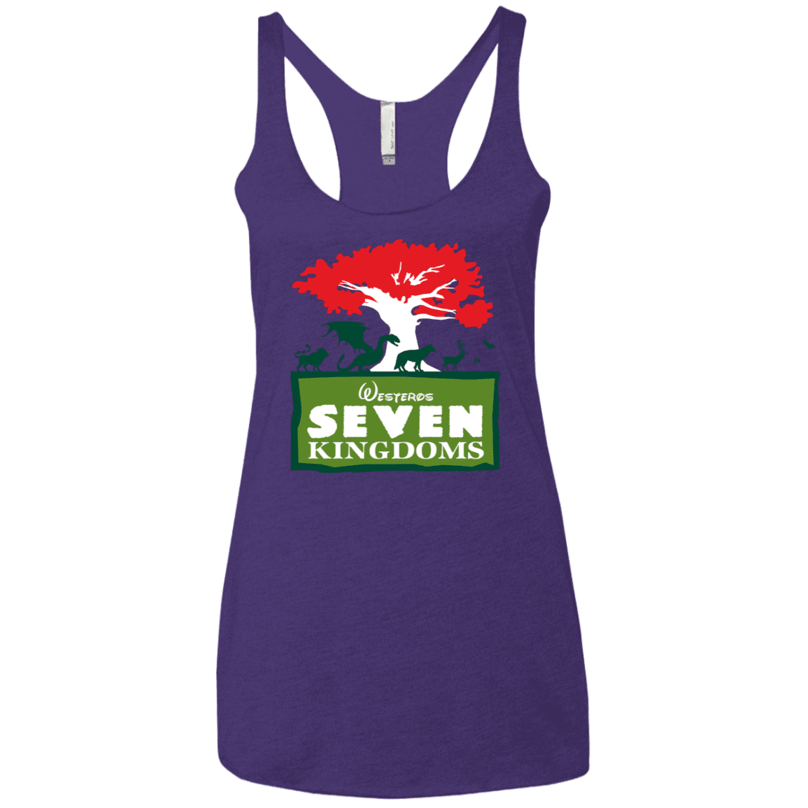 T-Shirts Purple Rush / X-Small Seven Kingdoms Women's Triblend Racerback Tank