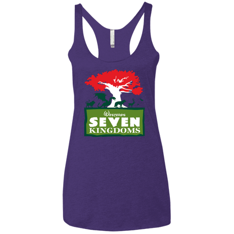 T-Shirts Purple Rush / X-Small Seven Kingdoms Women's Triblend Racerback Tank