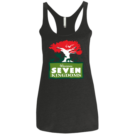 T-Shirts Vintage Black / X-Small Seven Kingdoms Women's Triblend Racerback Tank
