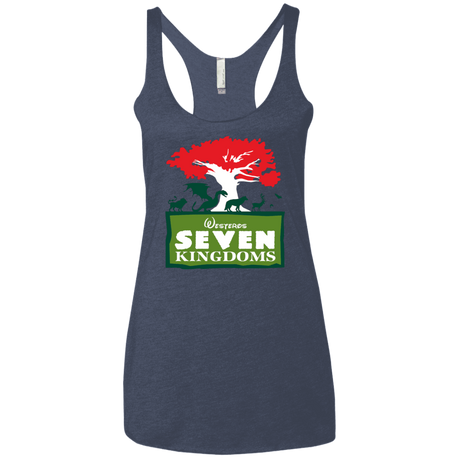 T-Shirts Vintage Navy / X-Small Seven Kingdoms Women's Triblend Racerback Tank