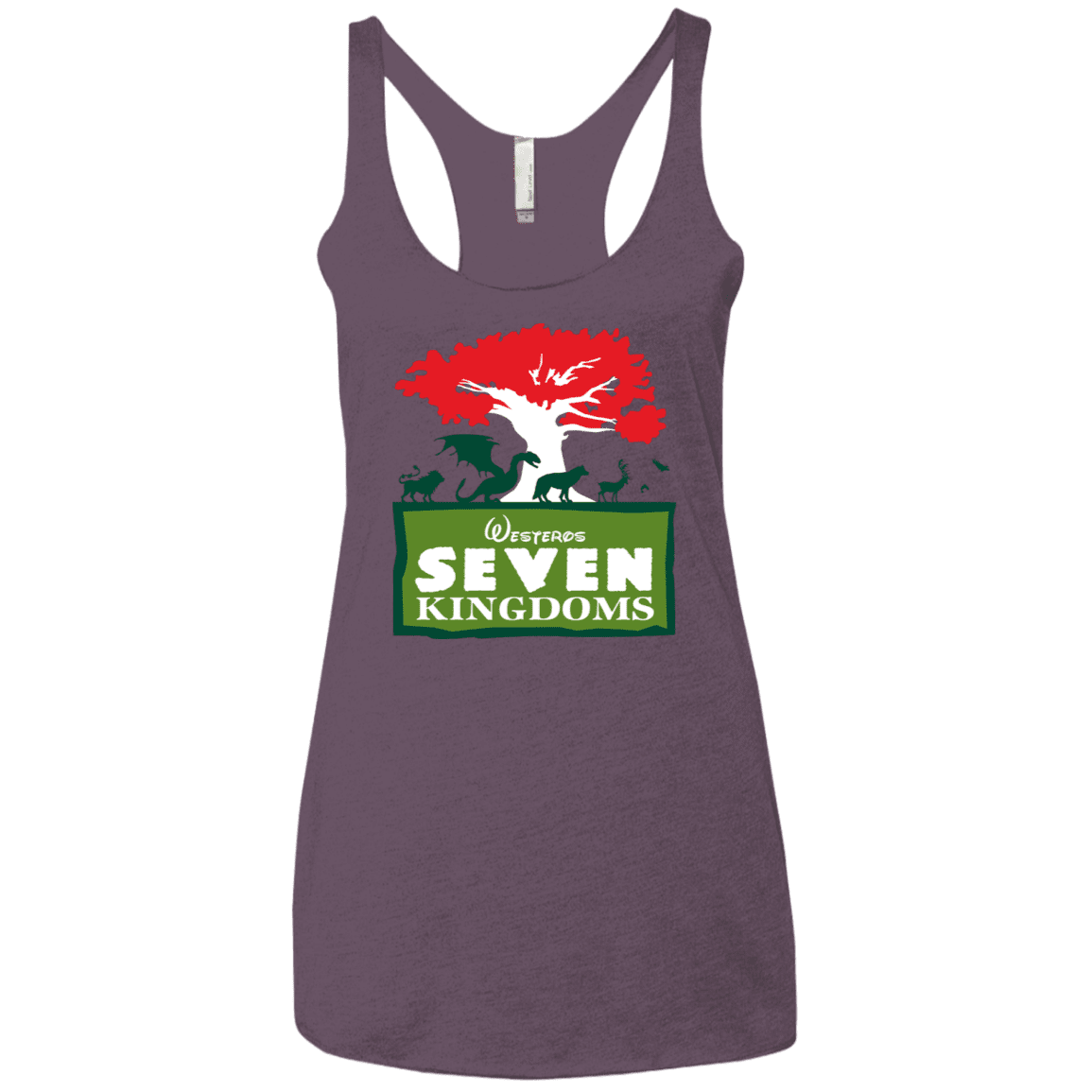 T-Shirts Vintage Purple / X-Small Seven Kingdoms Women's Triblend Racerback Tank