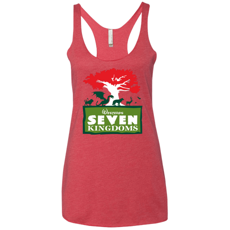 T-Shirts Vintage Red / X-Small Seven Kingdoms Women's Triblend Racerback Tank