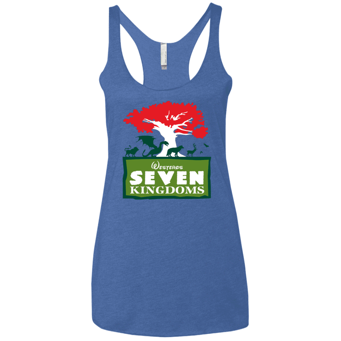 T-Shirts Vintage Royal / X-Small Seven Kingdoms Women's Triblend Racerback Tank