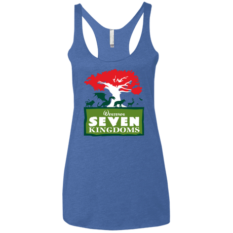 T-Shirts Vintage Royal / X-Small Seven Kingdoms Women's Triblend Racerback Tank