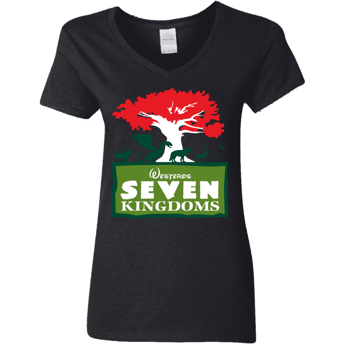 T-Shirts Black / S Seven Kingdoms Women's V-Neck T-Shirt