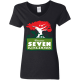 T-Shirts Black / S Seven Kingdoms Women's V-Neck T-Shirt