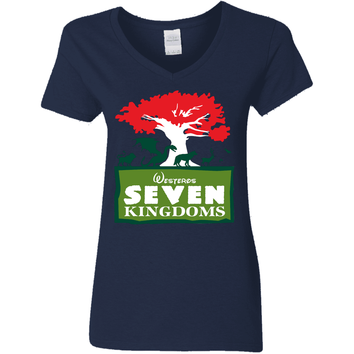 T-Shirts Navy / S Seven Kingdoms Women's V-Neck T-Shirt