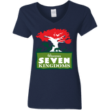 T-Shirts Navy / S Seven Kingdoms Women's V-Neck T-Shirt