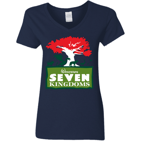 T-Shirts Navy / S Seven Kingdoms Women's V-Neck T-Shirt